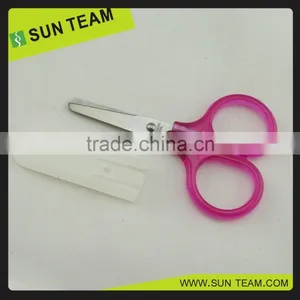SC055 3-1/2" Hot Selling AS Handle With Plastic Cover Salon Student Scissors thumbnail-1
