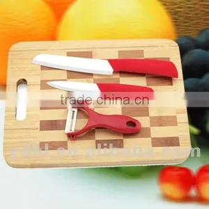 Ceramic Knife Peeler Set With Cutting Board thumbnail-1