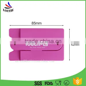 New Design Sample Silicone Cell Phone Wallet Card Holder 3m Sticker Smart Wallet Mobile Card Holder thumbnail-5