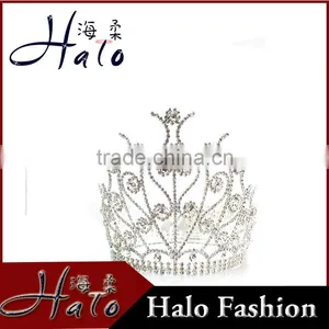 2016 Hot Selling Bridal Jewelry Pageant Rhinestone Big Fashion Crown thumbnail-1