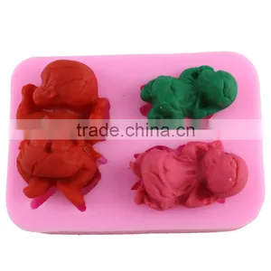 Liquid Silicone Cake Mold Three Baby Mold Baking DIY Tool Chocolate Silicone Tool 1688 Agent thumbnail-1