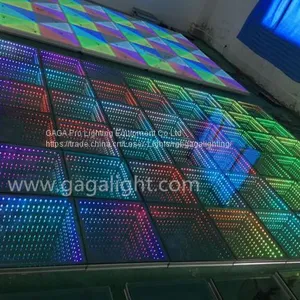 Зеркальная 3D LED танцевальная площадка для эффекта 