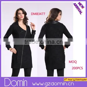 2014 New Fashion Ladies' Long Coat Asymmetrical Zipper Design Women Winter Overcoat thumbnail-1