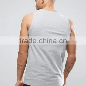 Xinlan High Quality Competitive Summer Cool Custom Grey Gym Wear Comfortable Cotton Spandex Fashion Men's Sexy Sport Tank Tops thumbnail-2