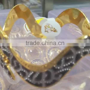 Snake Design Hand Carved 3 Tone Gold Plated BRACELET BANGLE thumbnail-5