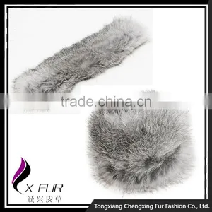 CX-A-28B Wholesale Cute Genuine Rabbit Fur Wide Cuff Bracelet thumbnail-6
