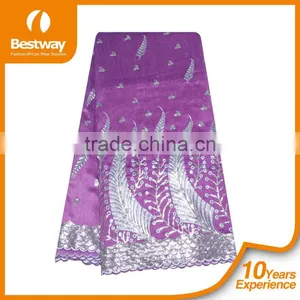 Beaded Raw Silk George Wrappers GP0044 African Lace Fabrics Women Dresses thumbnail-4