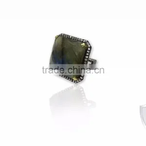 Labrodorite Brown Sterling Silver Gemstone Ring thumbnail-1