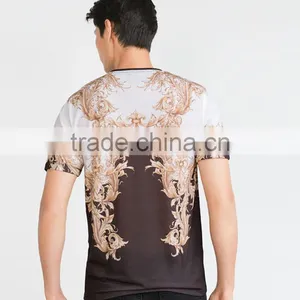 High Quality Elegant Pattern Digital Print T-shirt Wholesale China thumbnail-2