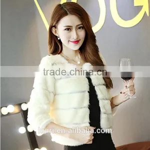 Luxury Spring Autumn Faux Fur Coat Long Sleeve Female Shaggy Jacket Fashion Slim Warm Fur Parkas Female Fourrure Short Coats thumbnail-1