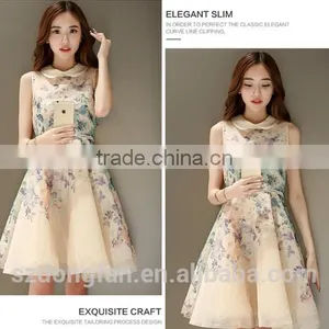 2015 Women Summer Dress Print New Fashion Casual Dresses Sleeveless Short Printed Party Girls Vestidos Femininos Hot Sale thumbnail-1