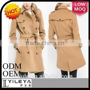 Wool Blend Classic Brown Womens Winter Jacket and Coat thumbnail-1
