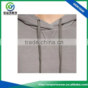 OEM Design High Quality Womens Grey Color Hoody Sweater Gym Hoodie With Your Own Logo thumbnail-4