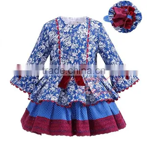 Spanish Flower Girl Dress Baby Cotton Frock Design for 3 Years Old Girl Wear thumbnail-1