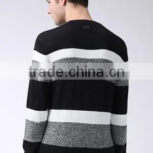 Popular Hot Sale Crew Neck Wool Stripe Sweater Pullover Men With Best Price thumbnail-2
