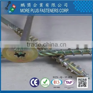 Taiwan Round Washer Head Torx Drive Serration Shank One Thread Notch Type-17 Point ZYCR3+ Timber Screw thumbnail-4