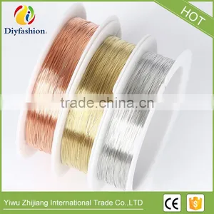 0.25 mm Silver Gold Plated Copper Wire Designs Beads Jewelry Making thumbnail-4