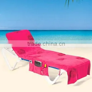 100% Microfiber Printed Beach Chair Cover thumbnail-2