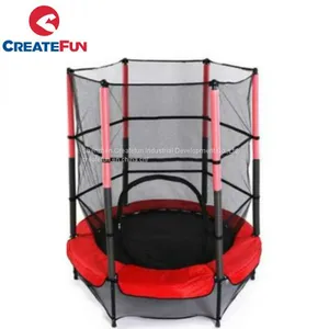 CreateFun 55 Inch Indoor Kids Trampoline With Safety Net thumbnail-1