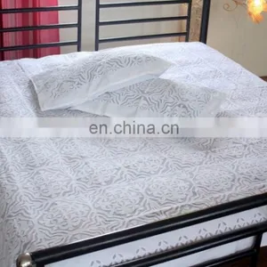 Handmade White Kantha Ralli Patchwork Kantha Throw Indian Cutwork Bedcover Patchwork Kantha Quilt thumbnail-1