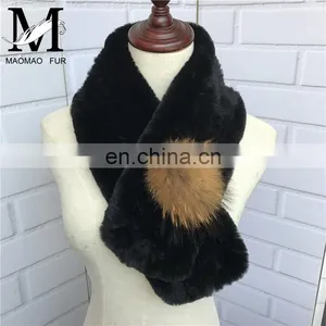 2016 Latest Design Woman Accessories Scarf / New Fashion Real Rabbit Fur Scarf / Ladies Lucury Scarf thumbnail-1