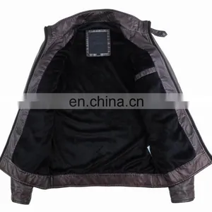 2015 Last Fashion Mens Hot Selling Handsome Spring Slim Leather Coat thumbnail-2