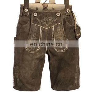 2015 Bundhosen Lederhosen,Oktoberfest Trachten Wear,Kurze Lederhose,german Hose,leather Pants,shorts thumbnail-2