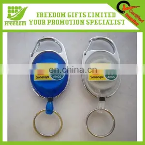 Unique Design Cable Pull Reel Key Chain With Customized Logo Printed thumbnail-1