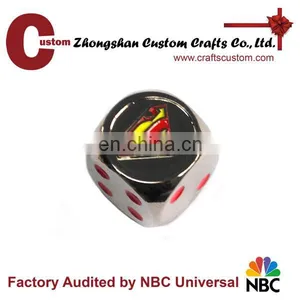 Custom Enamel Painted Logo Soft Corner 6 Side Dice thumbnail-1