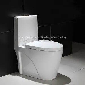 Manufacturer Factory Bathroom High Quality Ceramic New TOTO Siphonic One Piece Water Closet With Slow Down Seat Cover thumbnail-5