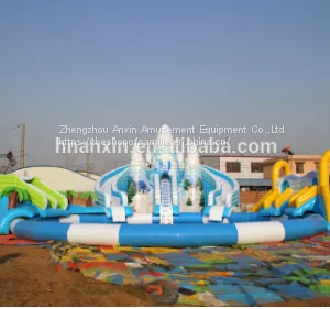 PVC Tarpaulin Material Inflatable Iceberg Park Water Park With Inlatable Pool and Inflatable Slip n Slide thumbnail-5