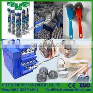 Sponge Dish Cleaning Ball Stainless Steel Wire Washing Scourer for Making Machine thumbnail-3