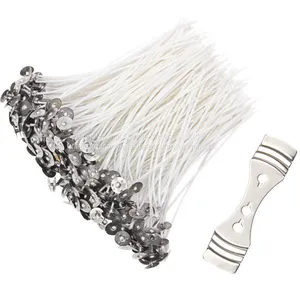 100 % Natural Cotton Pre-tabbed Candle Wicks for Candle Making thumbnail-2