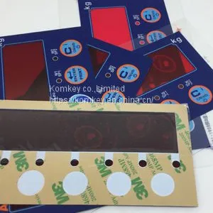 Transparent Red Window for PCB Membrane Overlay thumbnail-1