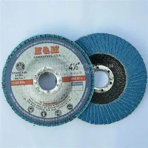 SATC Fast Shipping 115mm Flap Disc 4.5 Inch Abrasive Zirconia Grinding Wheel for Metal and Stainless Steel 60/80/120 thumbnail-1