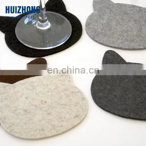 Various Colors Customized Leaf Shape Cheap Felt Cup Coaster thumbnail-6