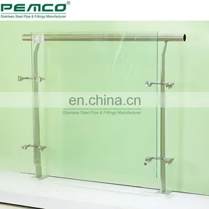 304 316 Inox Interior Balcony Glass Spider Railing Deck Tempered Glass Railing Balustrade thumbnail-3