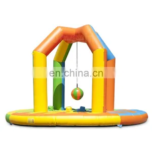 Interactive Inflatable Wrecking Ball Wipeout Swing Him Off Game For Team Building thumbnail-1