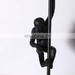 Monkey Sculpture Resin Base Animal Shape Desk Decoration Cheap Unique Black Table Lamps thumbnail-3