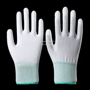 PU Palm Gloves Are White and Dust-free, and PU Finger Gloves Are Coated With Antistatic Coating in Electronic Factories thumbnail-1