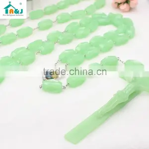 Big Cross Glow in the Dark Luminous Plastic Wall Rosary Quality Choice thumbnail-2