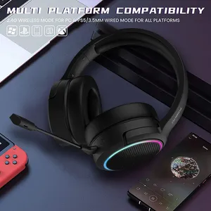 HZ 2.4G Wireless Gaming Headset Virtual 7.1 Surround Sound Headset With Detachable Microphone PS4/PC Gaming Headset thumbnail-2