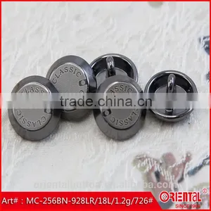Matt Black Flat Front Gold Back Metal Shank Button thumbnail-4