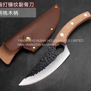 Butcher Knife Black Forged Boning Knives With Sheath Japanese Fillet Meat Cleaver Knives Full Tang Japan Knives Chef Knife for Kitchen, Camping, BBQ thumbnail-3