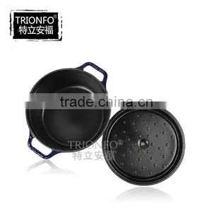 Hot Sale Trionfo Blue Enameled Casserole Cast Iron Potjie Pot thumbnail-3