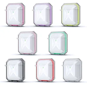 Hot Sale Led Visible Tpu Transparent Clear Case With Keychain For Airpods 1 2 Wireless Charging Case thumbnail-4