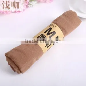 2015 Fashion Pure Color Polyester Linen Scarf thumbnail-2