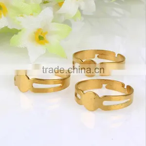 South Korea Diy Jewelry Accessories High Quality Brass Plating Couple Rings thumbnail-1