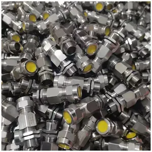 ATEX IP66 Carbon Steel Armoured Armored Cable Gland M20*1.5 G3/4 SUS Brass Nickel Plated Customizable for Factory Safety thumbnail-3