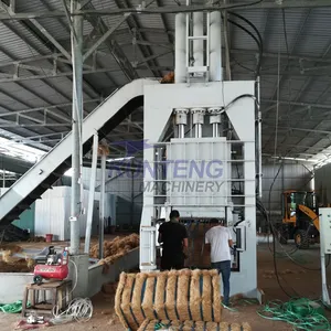 Hydraulic Coconut Fiber Baler Machine Coir Fiber Baling Compactor Machine EPC thumbnail-3